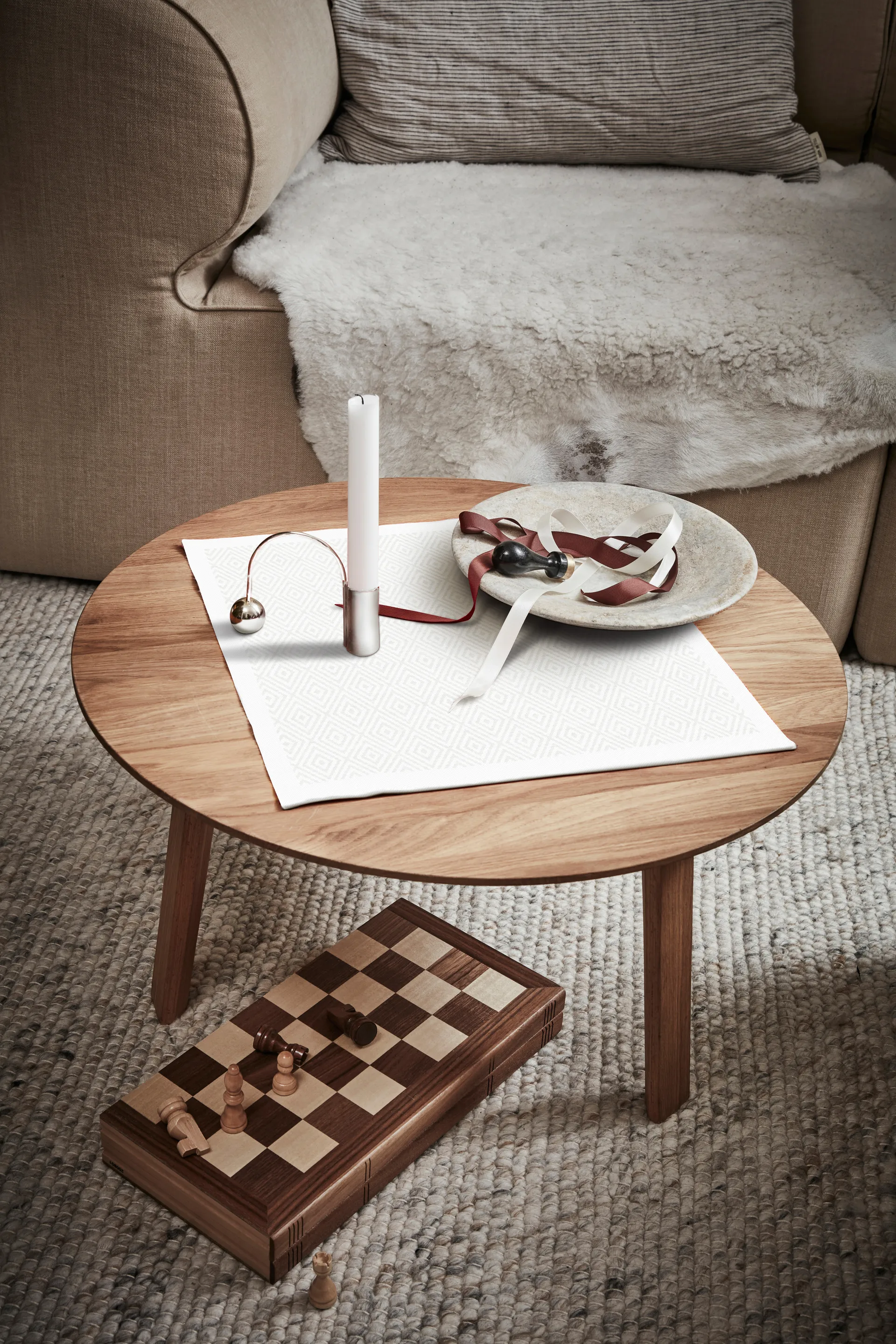 Gåsöga servett blekt, 35x35 cm Ekelund Linneväveri