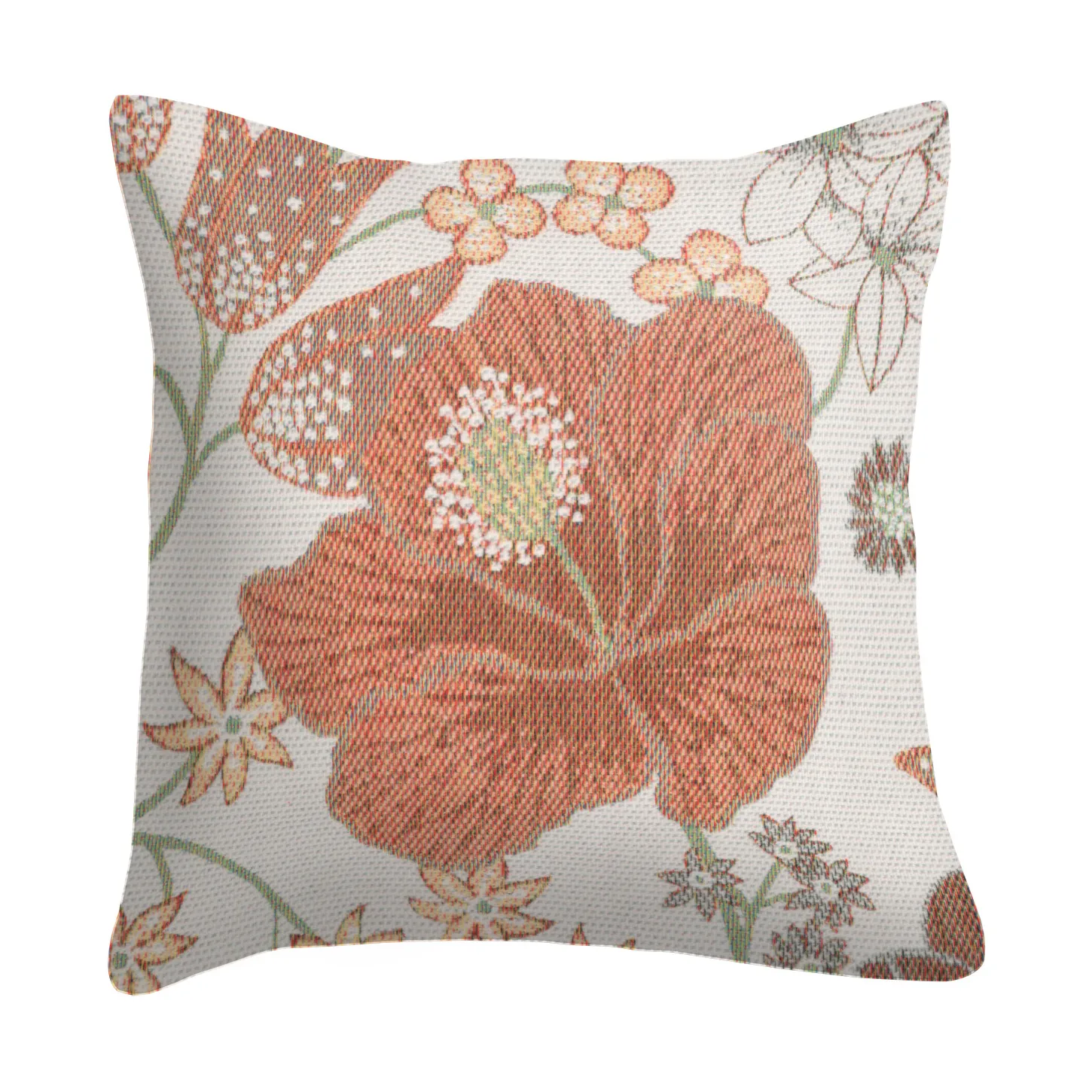 Kvällsblom kuddfodral 40x40 cm, Multi Ekelund Linneväveri