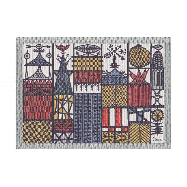 Stadsdel bordstablett 35x48 cm - Multi - Ekelund Linneväveri