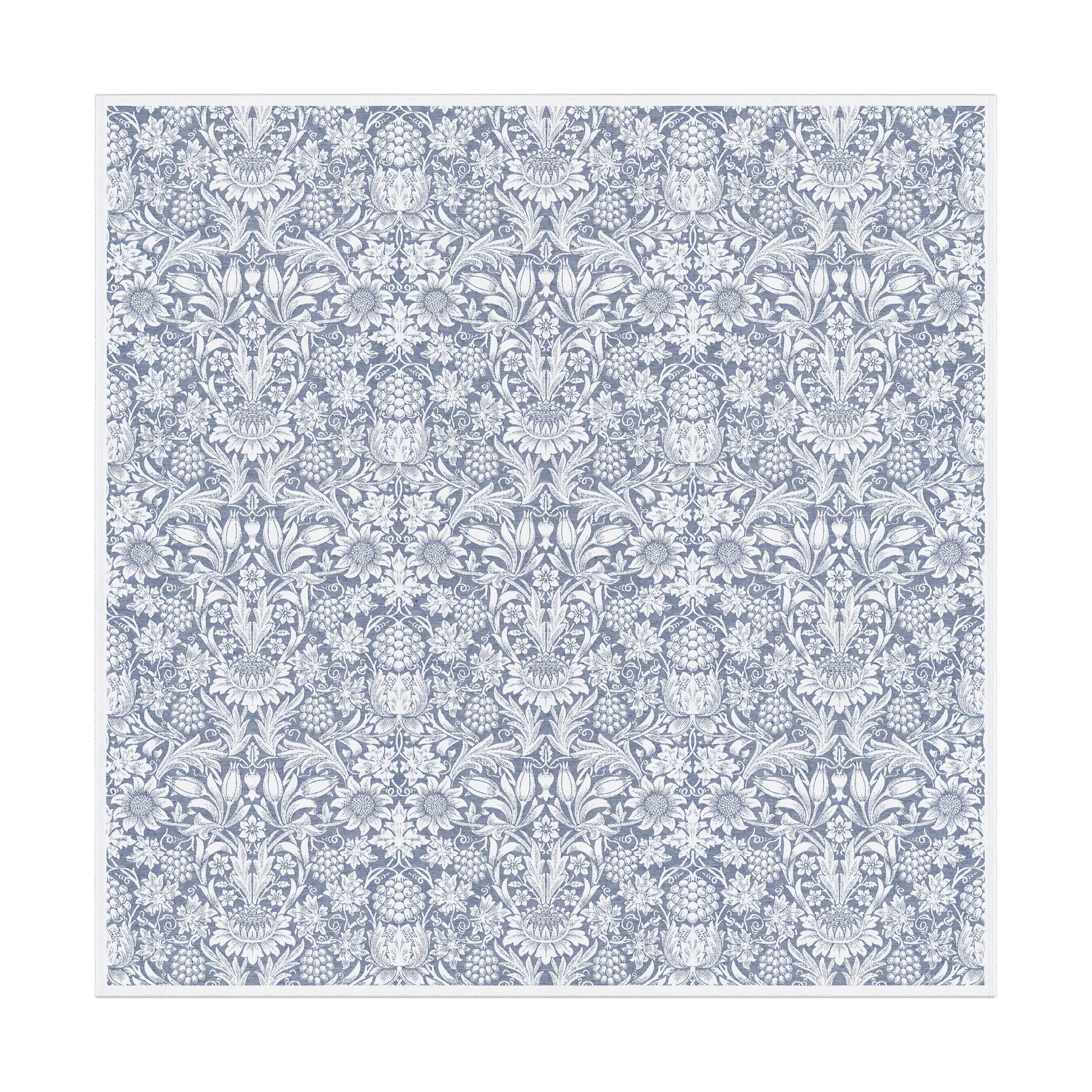 Sunflower bordsduk 150x150 cm, Blå Ekelund Linneväveri