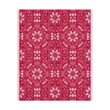 Värme bomullsfilt 140x170 cm - Röd - Ekelund Linneväveri