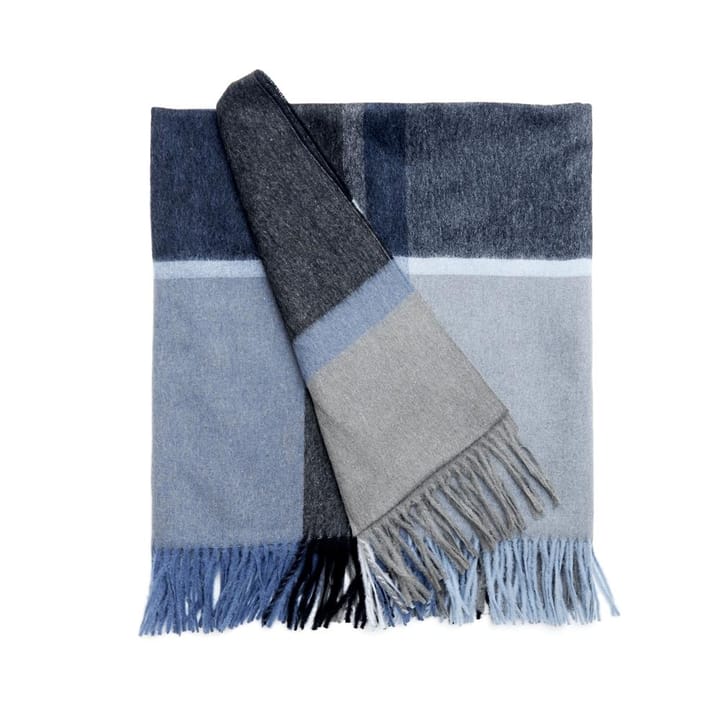 Manhattan pläd - steel blue-dusty ocean - Elvang Denmark