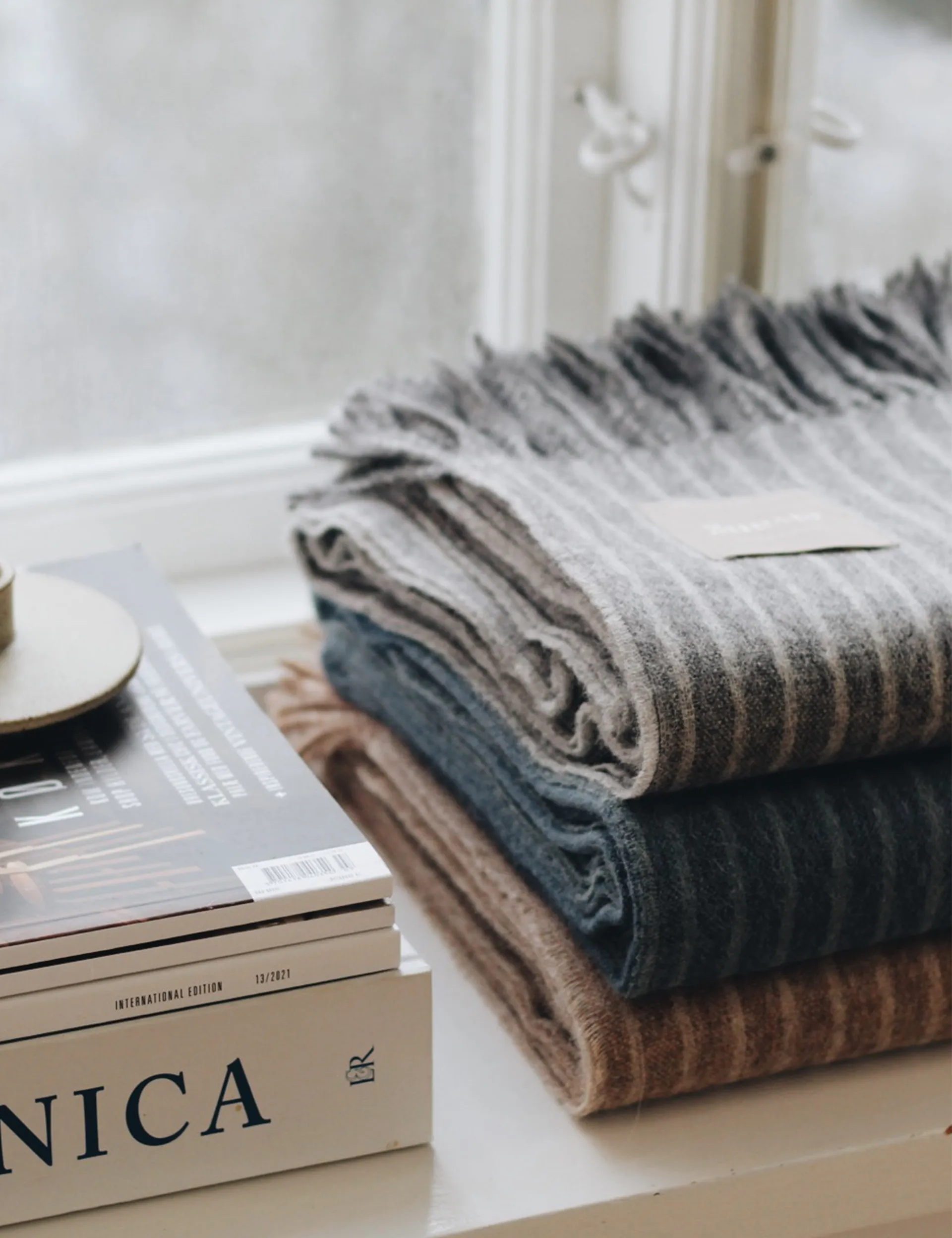 Stripes pläd 130x200 cm, Camel Elvang Denmark