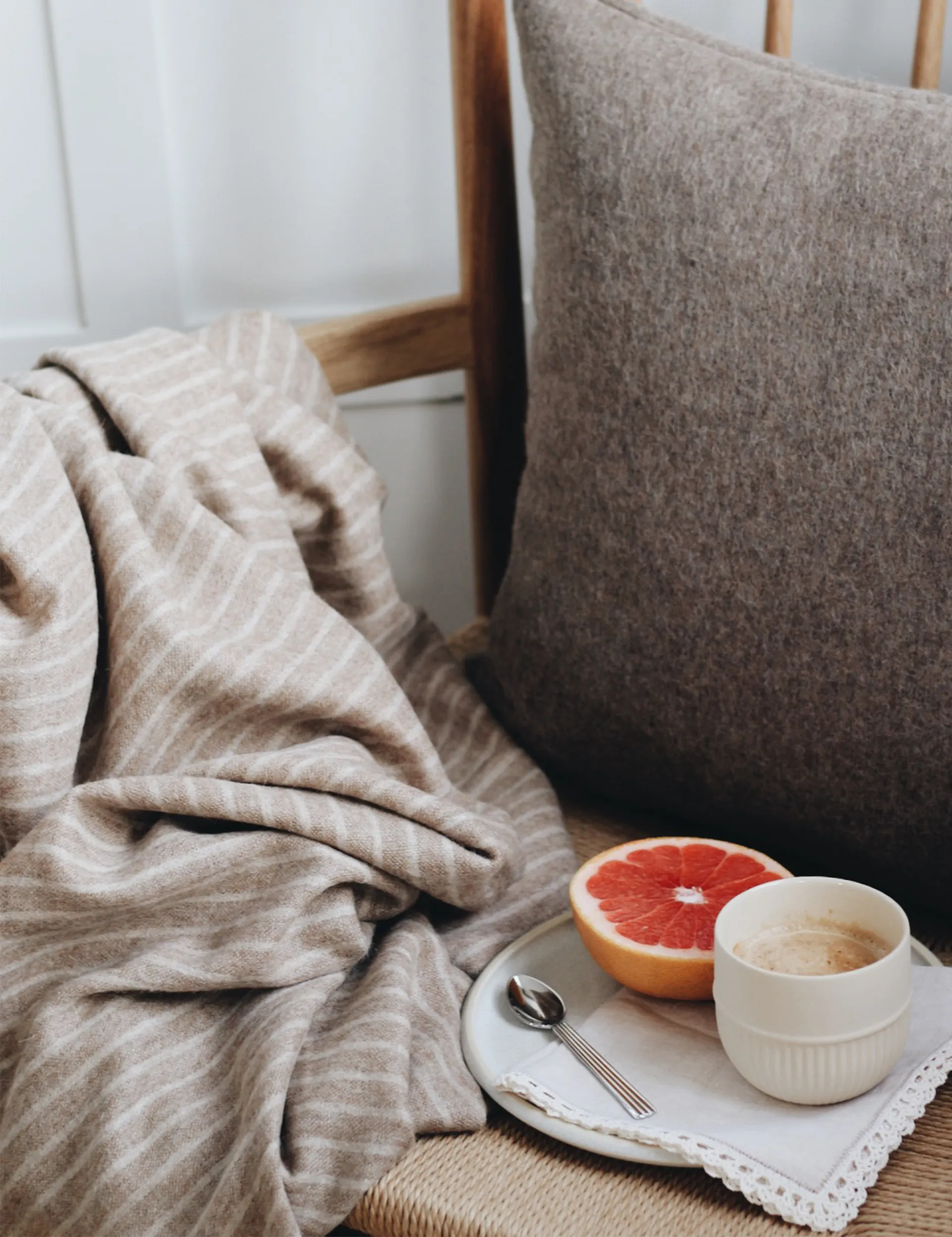 Stripes pläd 130x200 cm, Camel Elvang Denmark