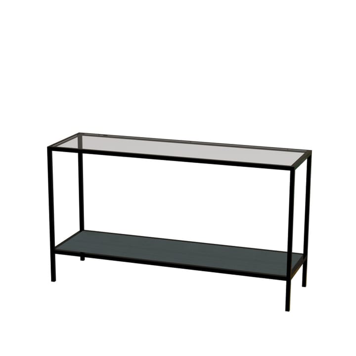2000 Metall avlastningsbord - svart, 1 glasskiva, 1 träskiva - Englesson