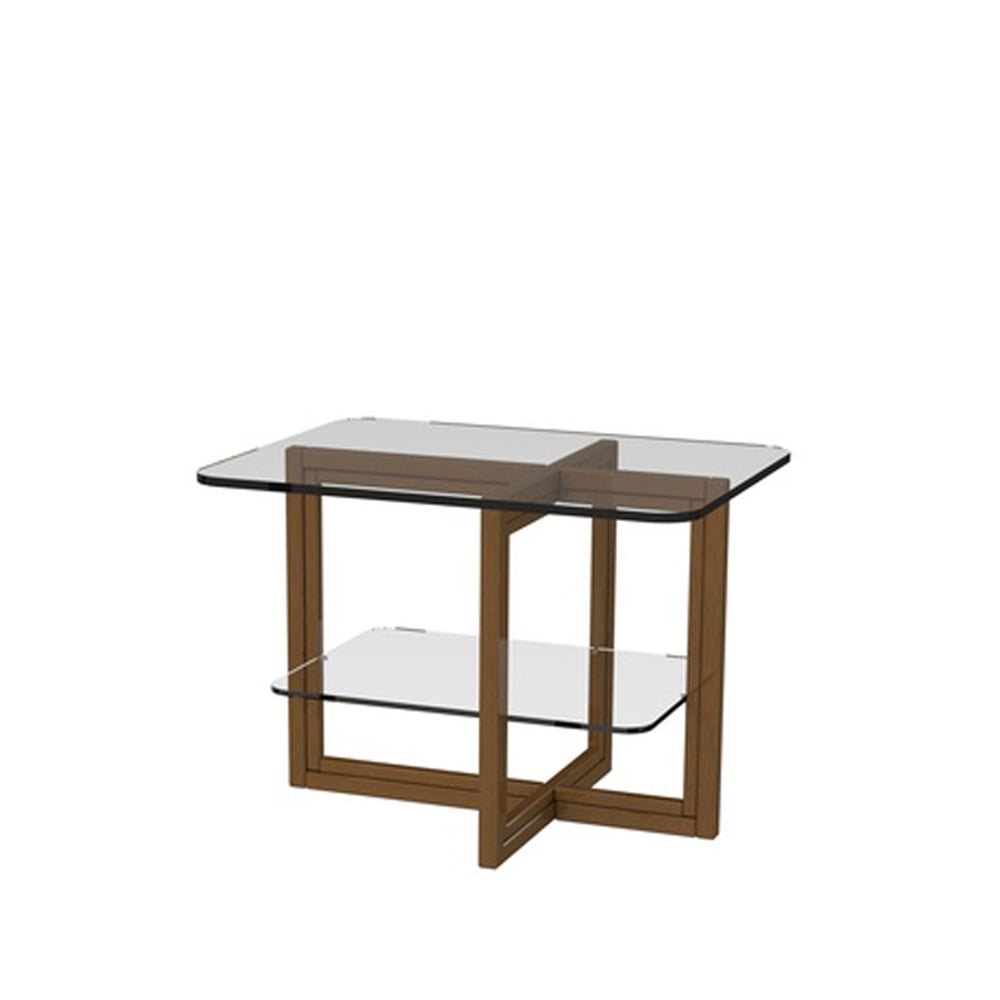 Englesson Brutus lampbord ek brunolja, glasskiva | Skandinavisk Design | Avlastningsbord & Sidobord | Beige