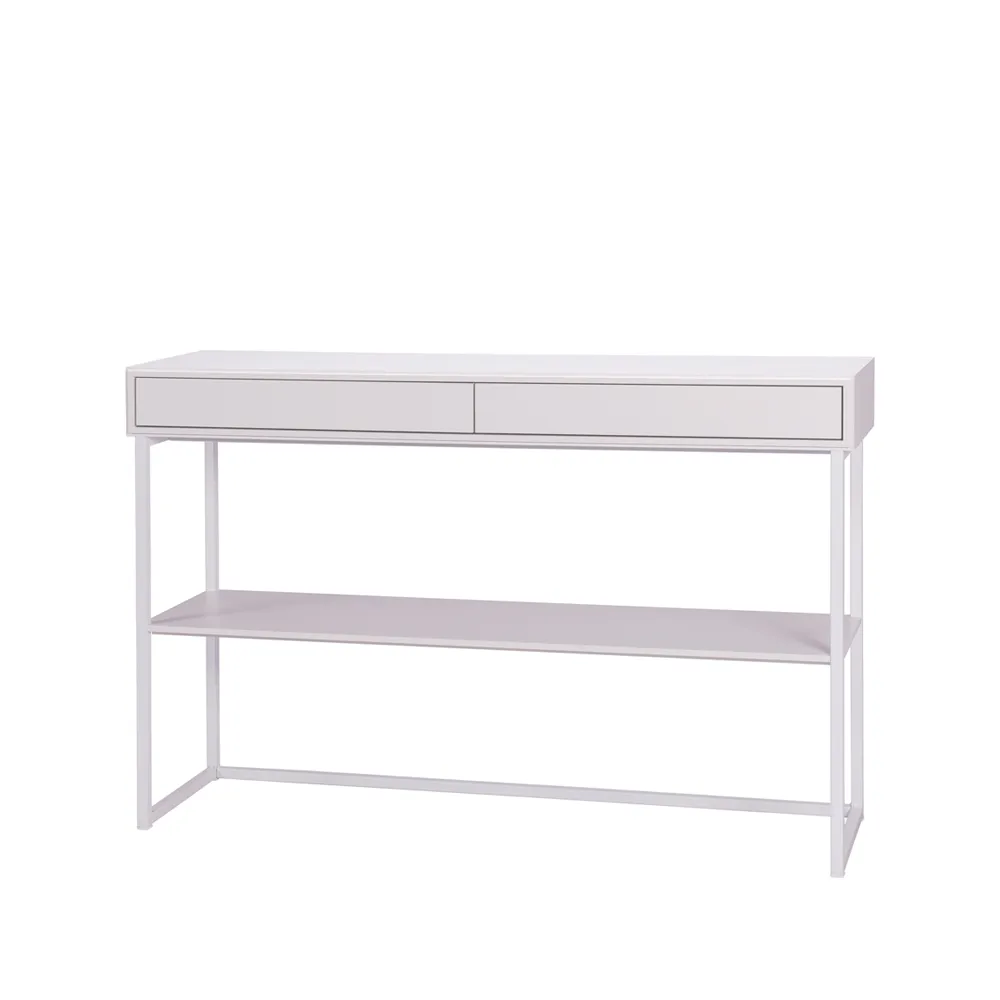 Cube avlastningsbord, vit, 2 lådor, 1 hylla Englesson