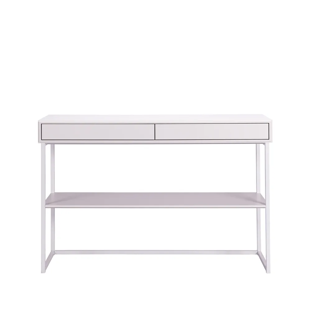 Cube avlastningsbord, vit, 2 lådor, 1 hylla Englesson