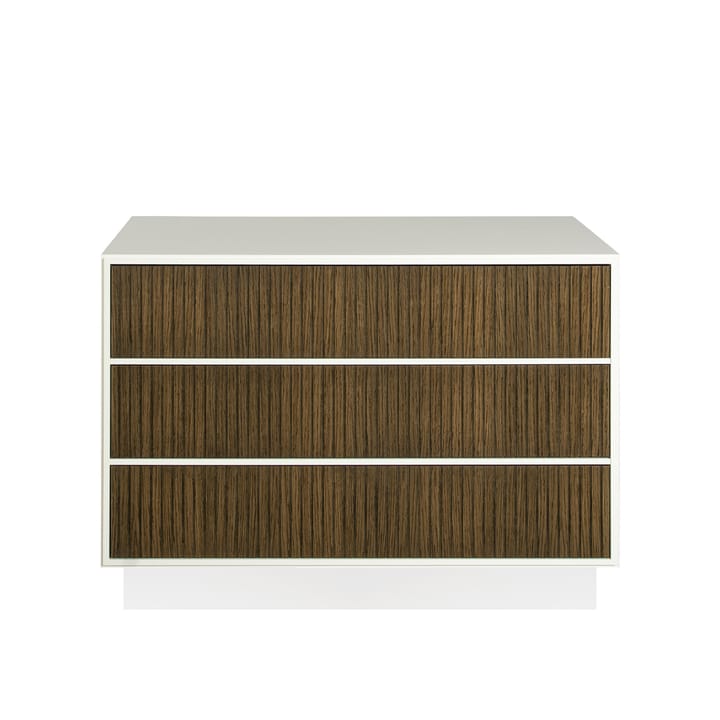 Line byrå - walnut/white, 3 lådor, sockel - Englesson