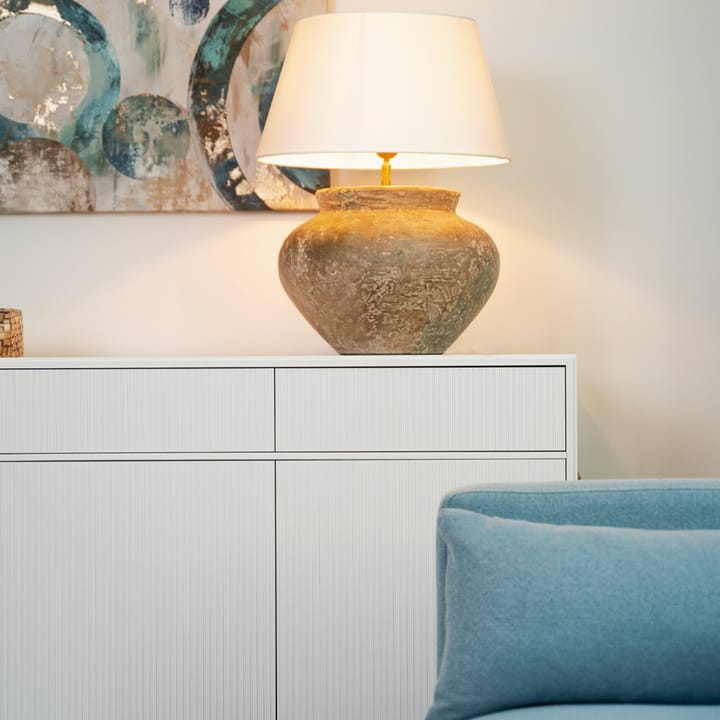 Line Hög skänk, walnut/white, 2dörrar+2lådor+1hylla, sockel Englesson