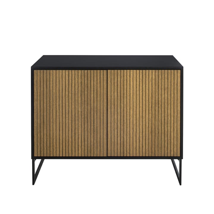 Line skänk - walnut/black, 2dörrar+1hylla, svarta metallben - Englesson