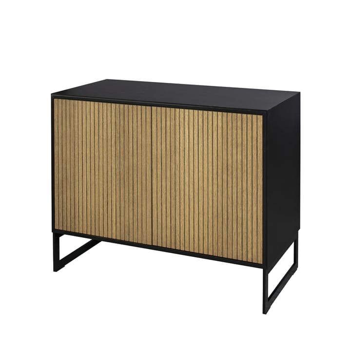 Line skänk, walnut/black, 2dörrar+1hylla, svarta metallben Englesson