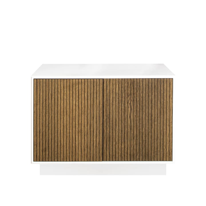 Line skänk - walnut/white, 2dörrar+1hylla, sockel - Englesson