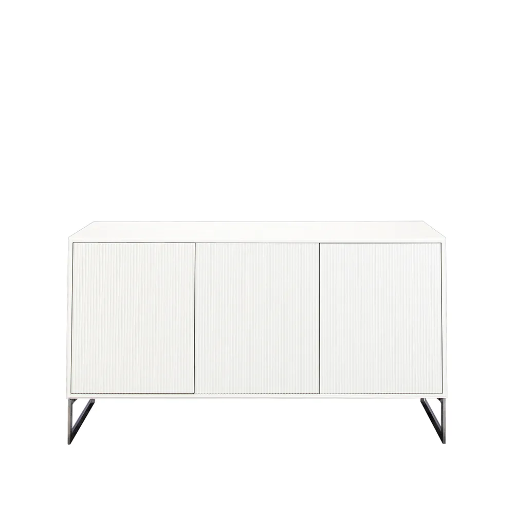 Line skänk, White-3dörrar+2hyllor-kromben Englesson