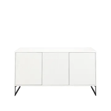 Line skänk - White-3dörrar+2hyllor-kromben - Englesson