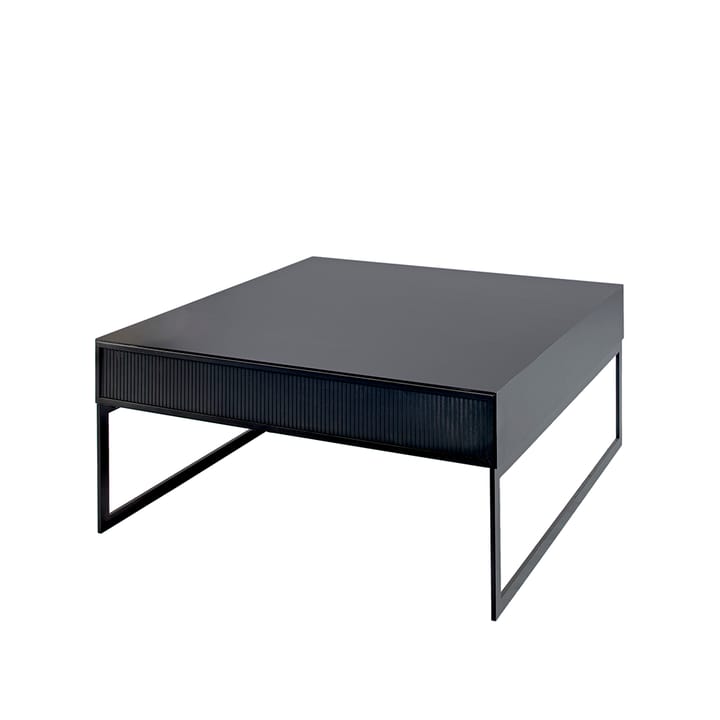 Line soffbord - black, 100x100cm, svarta metallben - Englesson