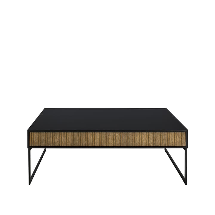 Line soffbord, walnut/black, 130x70cm, svarta metallben Englesson