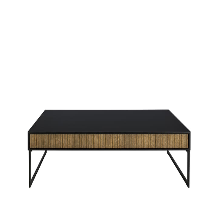 Line soffbord - walnut/black, 130x70cm, svarta metallben - Englesson
