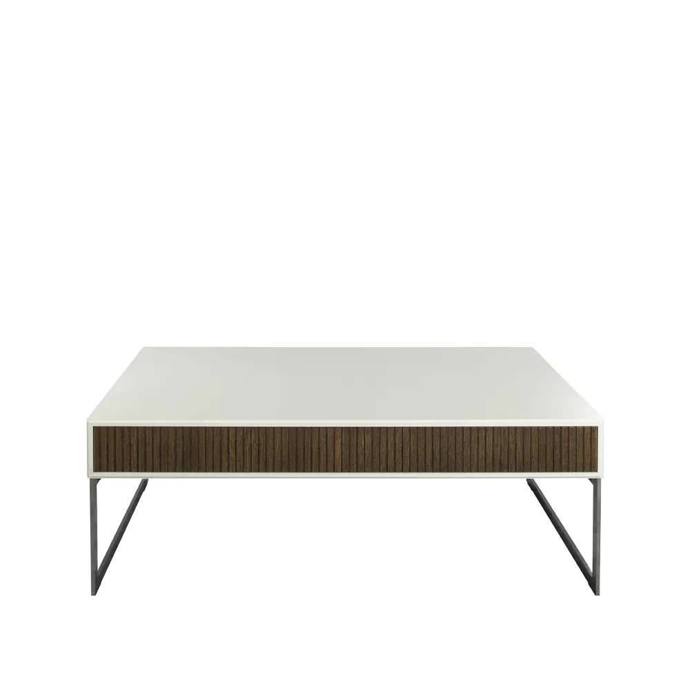 Line soffbord, Walnut/white-130x70cm-kromben Englesson