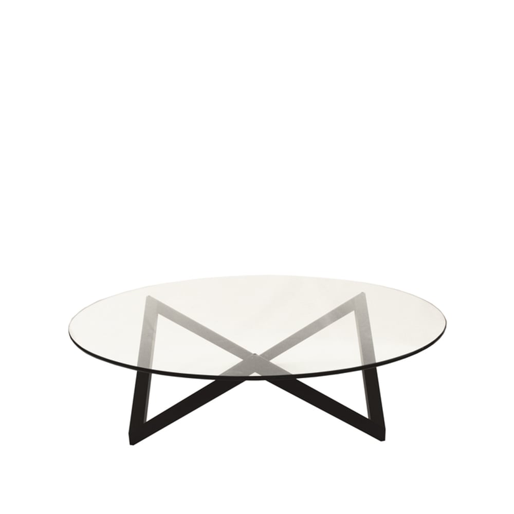 Englesson Sirius Metall soffbord svart, glasskiva | Skandinavisk Design | Soffbord | Svart