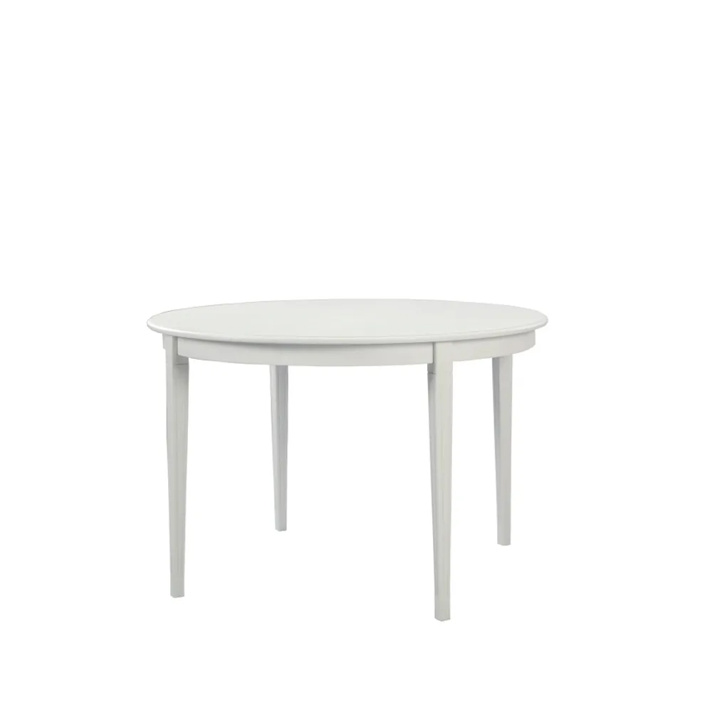 Stockholm 2.0 matbord runt, whitewash, 3 ilägg Englesson