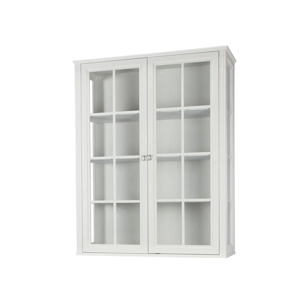 Stockholm 2.0 vitrin/överskåp, whitewash, 2 dörrar, 3 hyllor Englesson