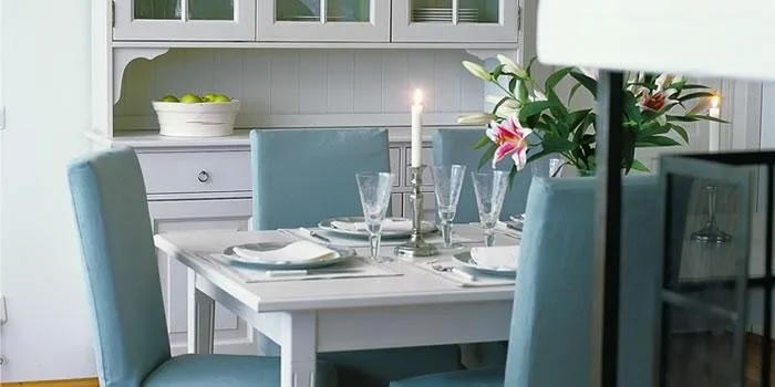 Stockholm matbord rektangulärt, whitewash, 1 ilägg á 55cm Englesson