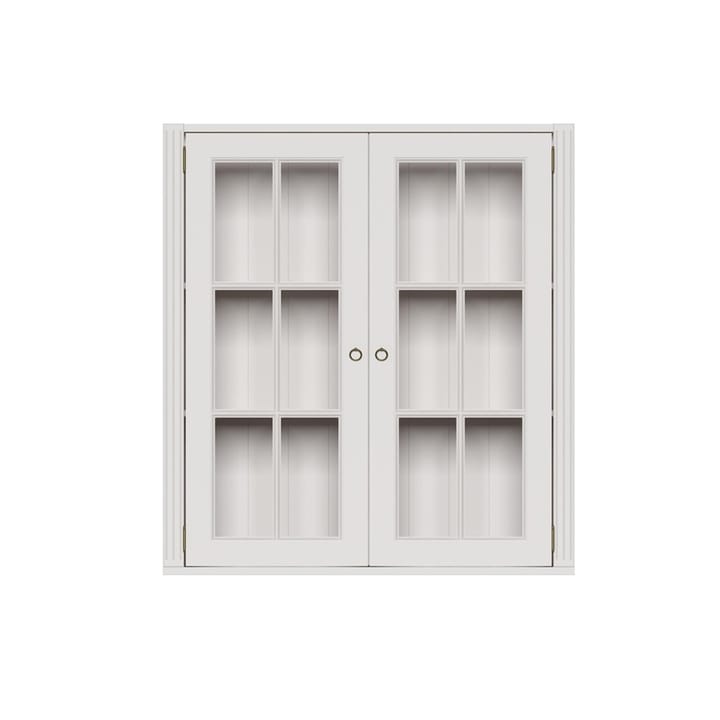 Stockholm modulbokhylla - whitewash, vitrin, 2 dörrar, låg - Englesson