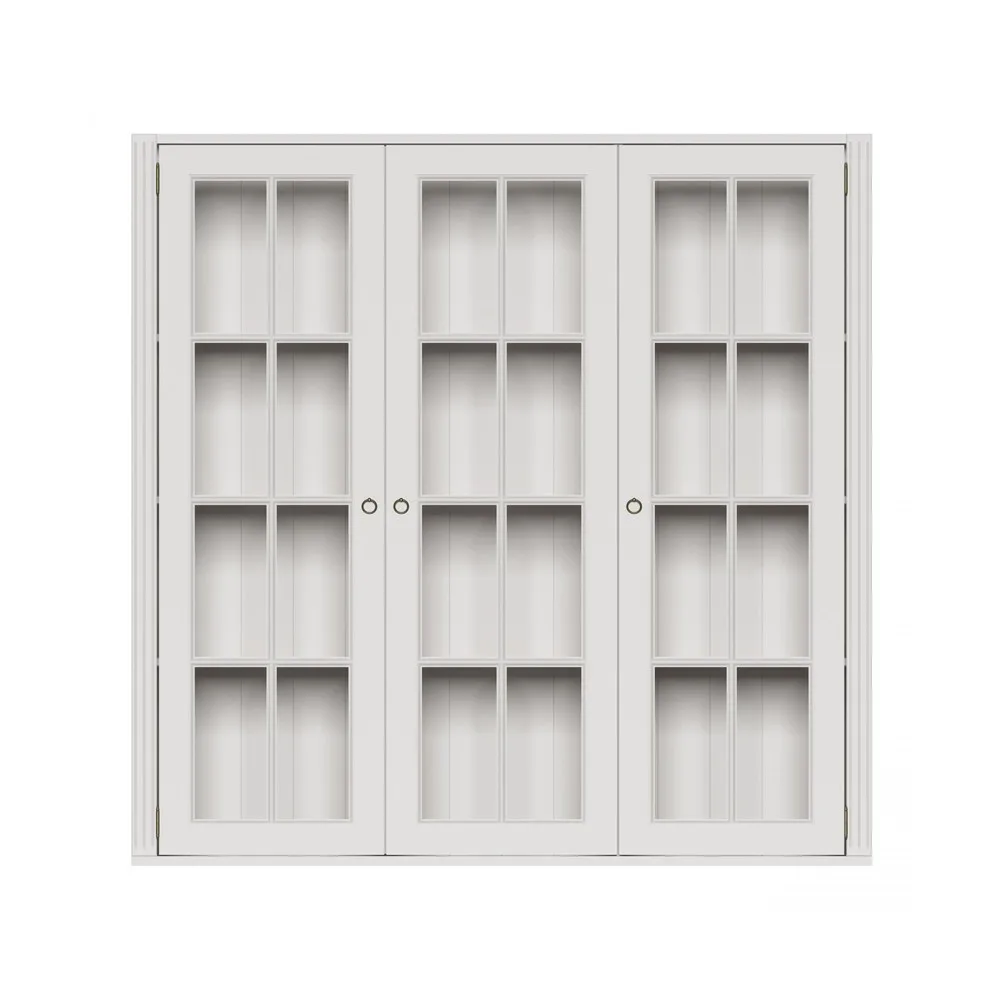 Stockholm modulhylla whitewash vitrin hög, 3 dörrar Englesson