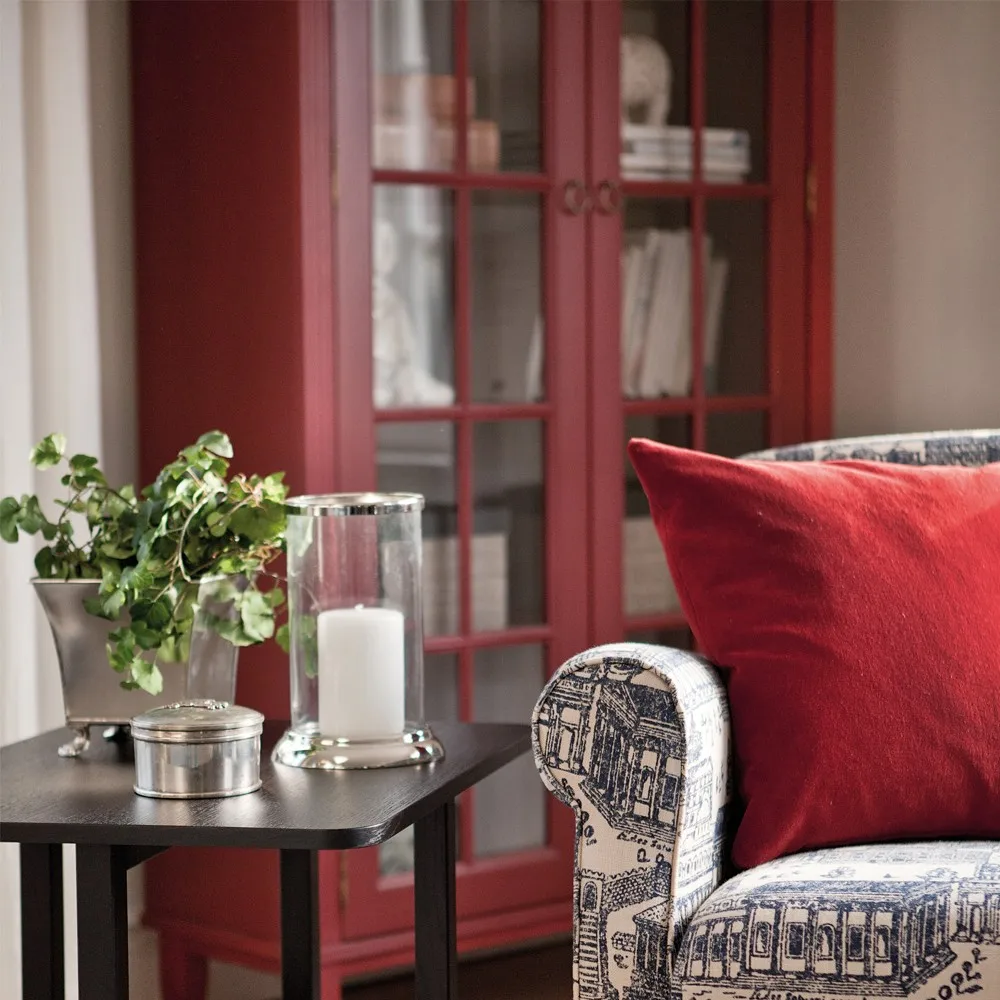 Stockholm vitrin/överskåp, svart, glassidor, 3 dörrar Englesson