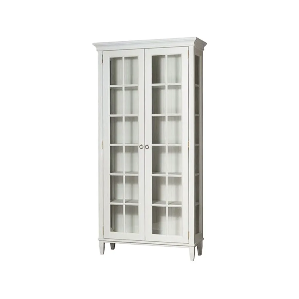 Stockholm vitrinskåp, whitewash, glassidor, 2 dörrar Englesson