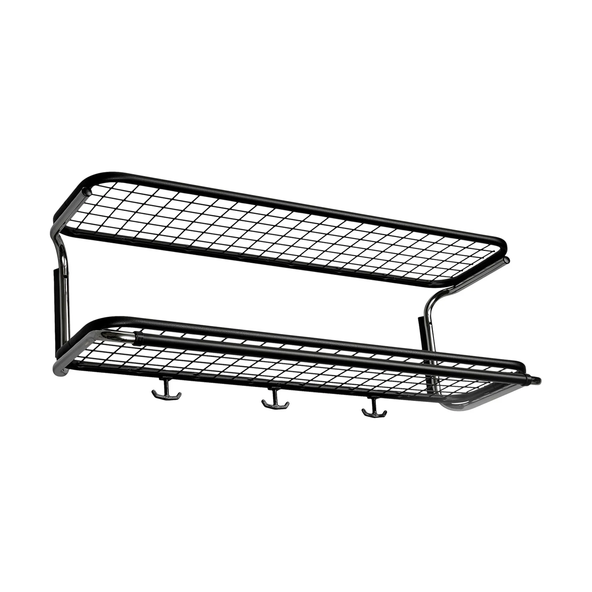 Classic 650 hatthylla, svart/krom, 2 plan, 90 cm Essem Design