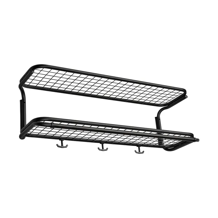 Classic 650 hatthylla - svart/svart, 2 plan, 60 cm - Essem Design