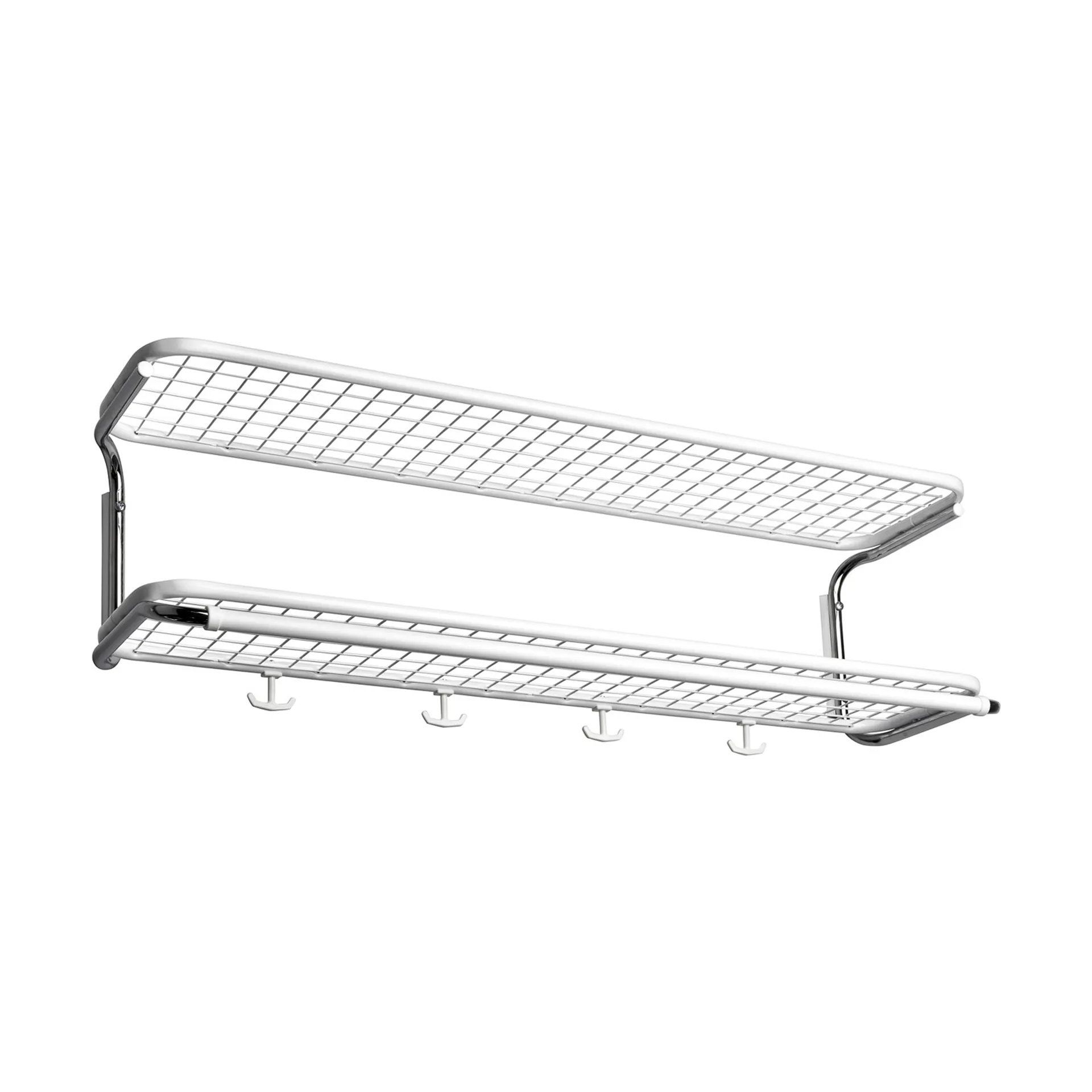 Classic 650 hatthylla, vit/krom, 2 plan, 100 cm Essem Design