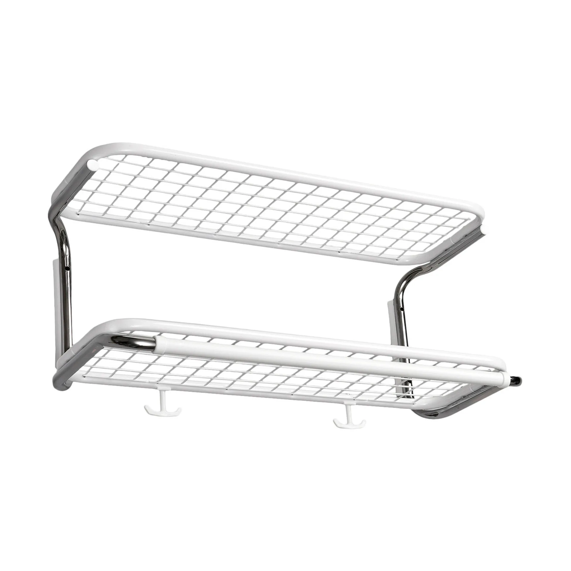 Classic 650 hatthylla, vit/krom, 2 plan, 50 cm Essem Design