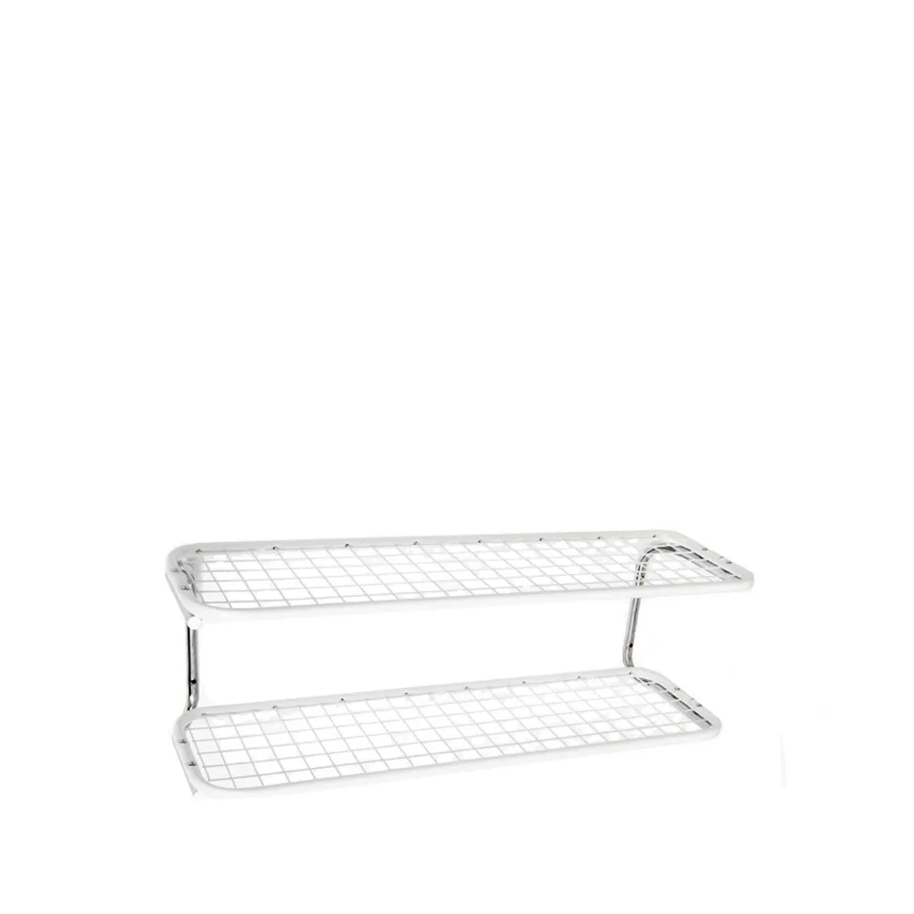 Classic 650 skohylla, vit/krom, 2 plan, 100 cm Essem Design