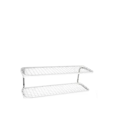 Classic 650 skohylla - vit/krom, 2 plan, 100 cm - Essem Design