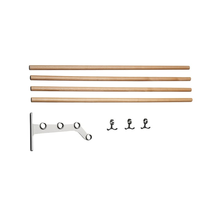 Nostalgi 291 påbyggnad hatthylla - ek, aluminiumstativ - Essem Design