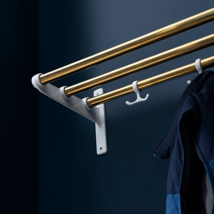 Nostalgi Sko- eller hatthylla, valnöt, aluminium stativ Essem Design