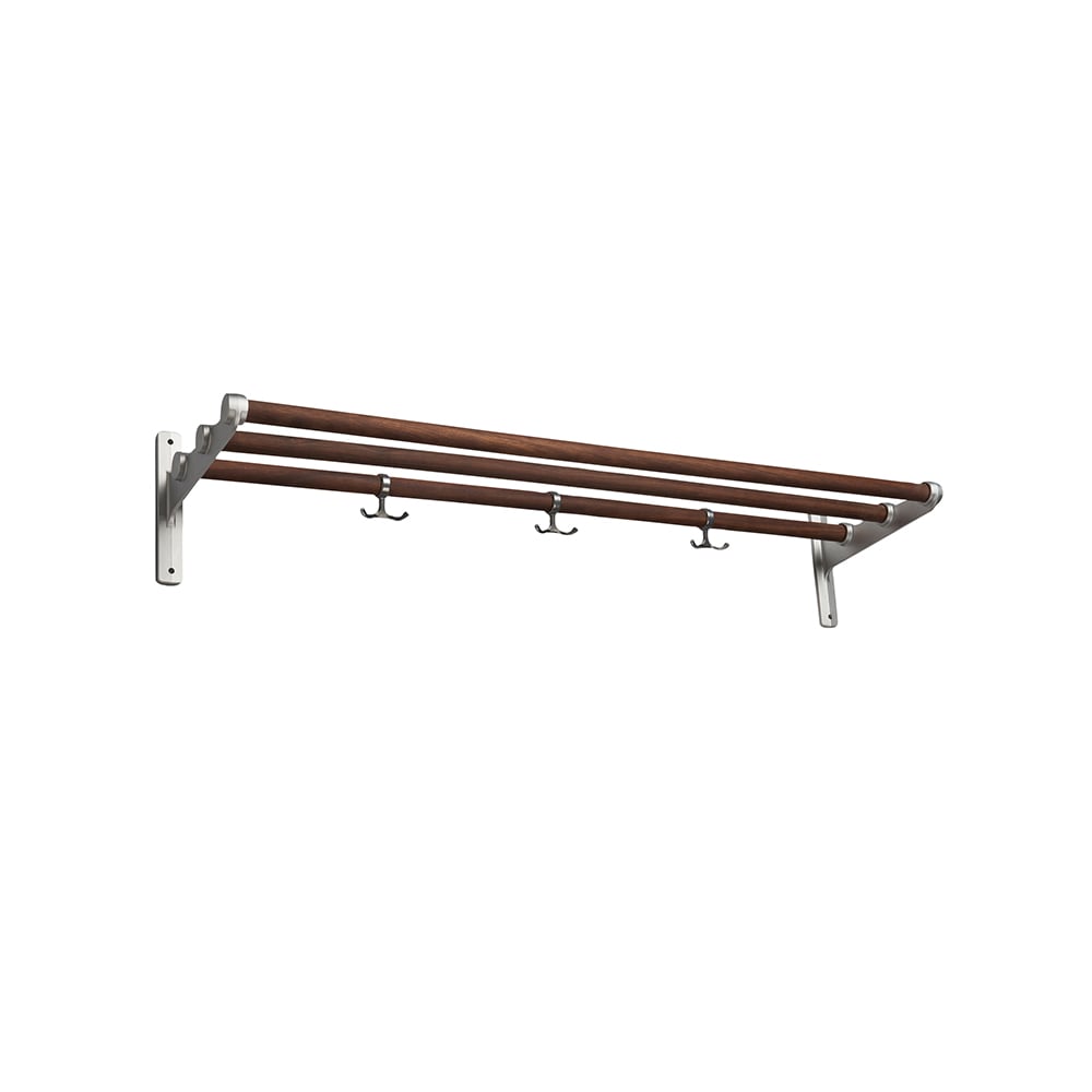 Essem Design Nostalgi Sko- eller hatthylla valnöt, aluminium stativ