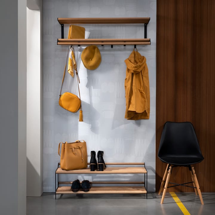 Tamburin hatthylla 100 cm, Ek-svart Essem Design