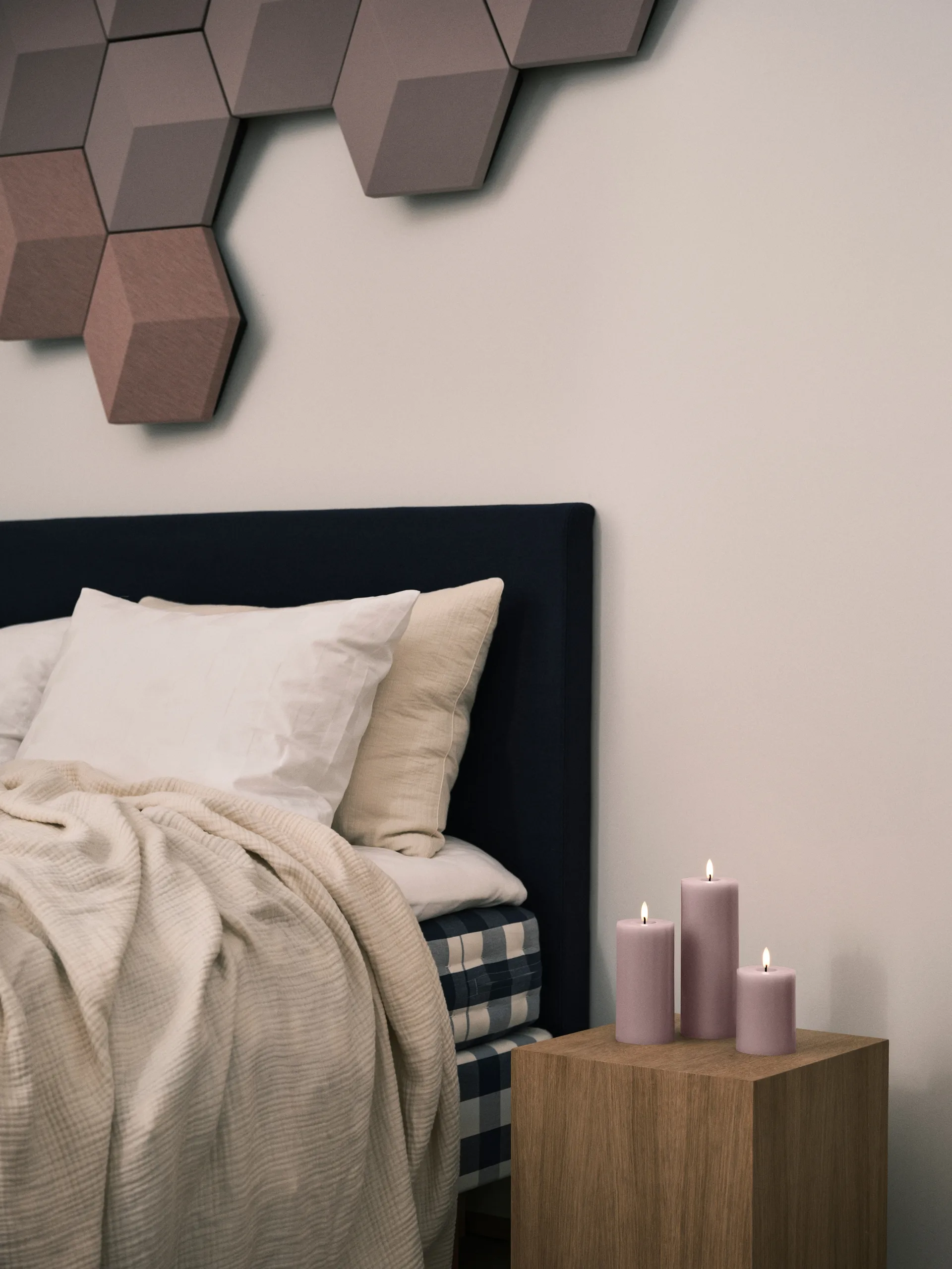 ester & erik blockljus LED, 52 Soft Rose, 10 cm ester & erik