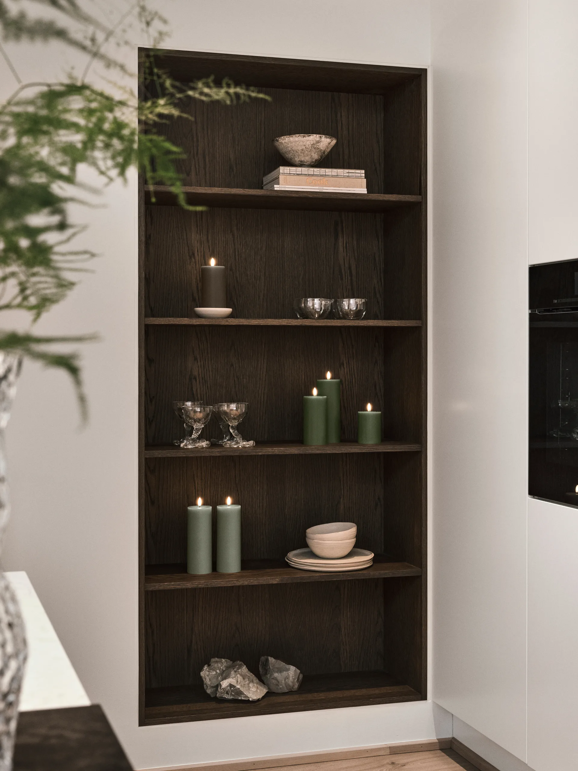 ester & erik blockljus LED, 70 Green Soil, 15 cm ester & erik