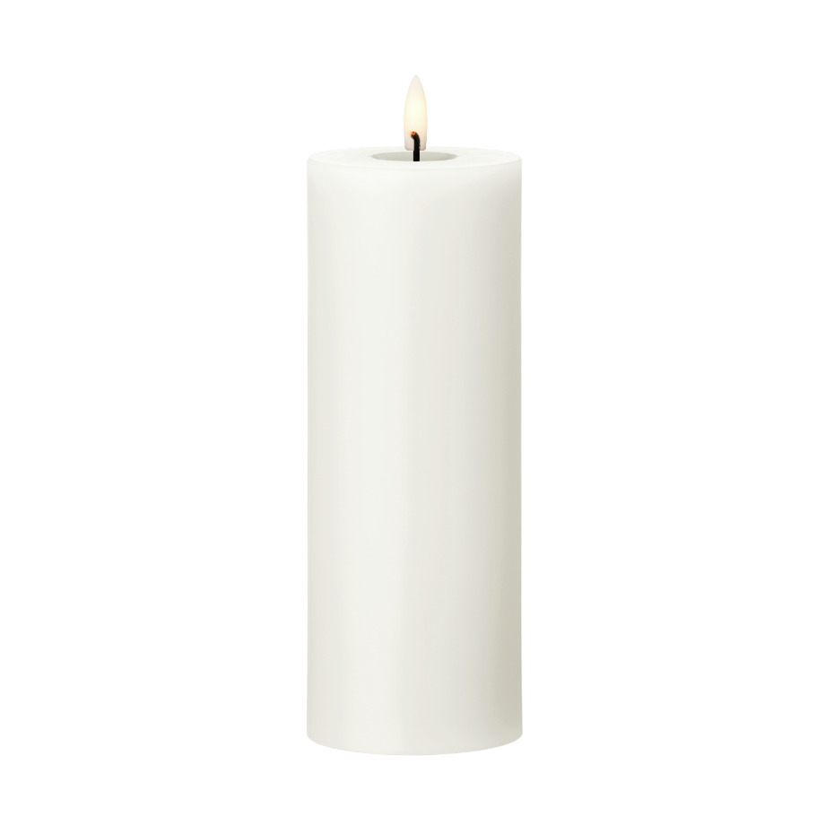 ester & erik blockljus LED o7,5x20 cm 10 Silky | Skandinavisk Design | Ljusslingor & Dekorationsbelysning | Vit