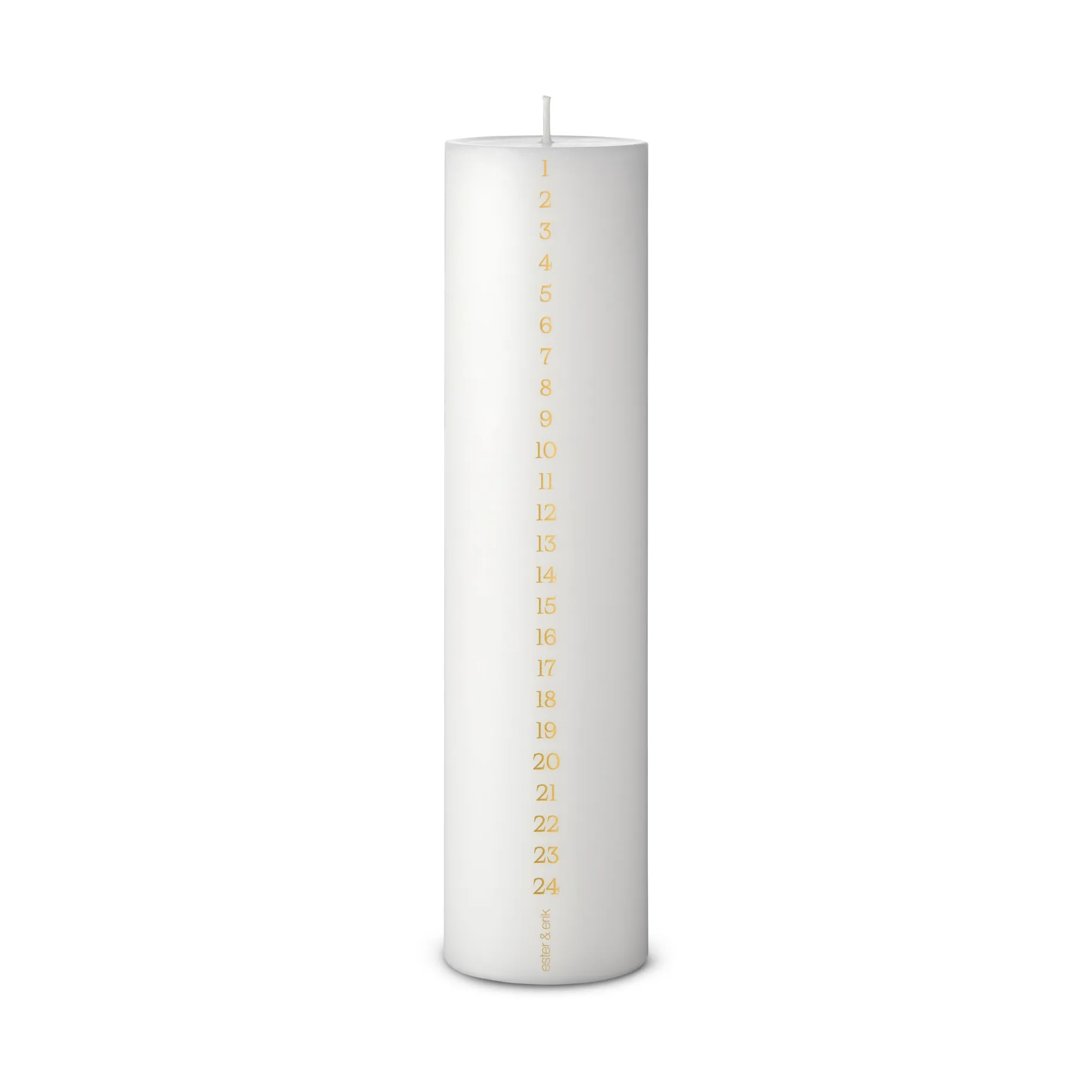 ester & erik kalenderljus 25 cm, 31 pure white ester & erik