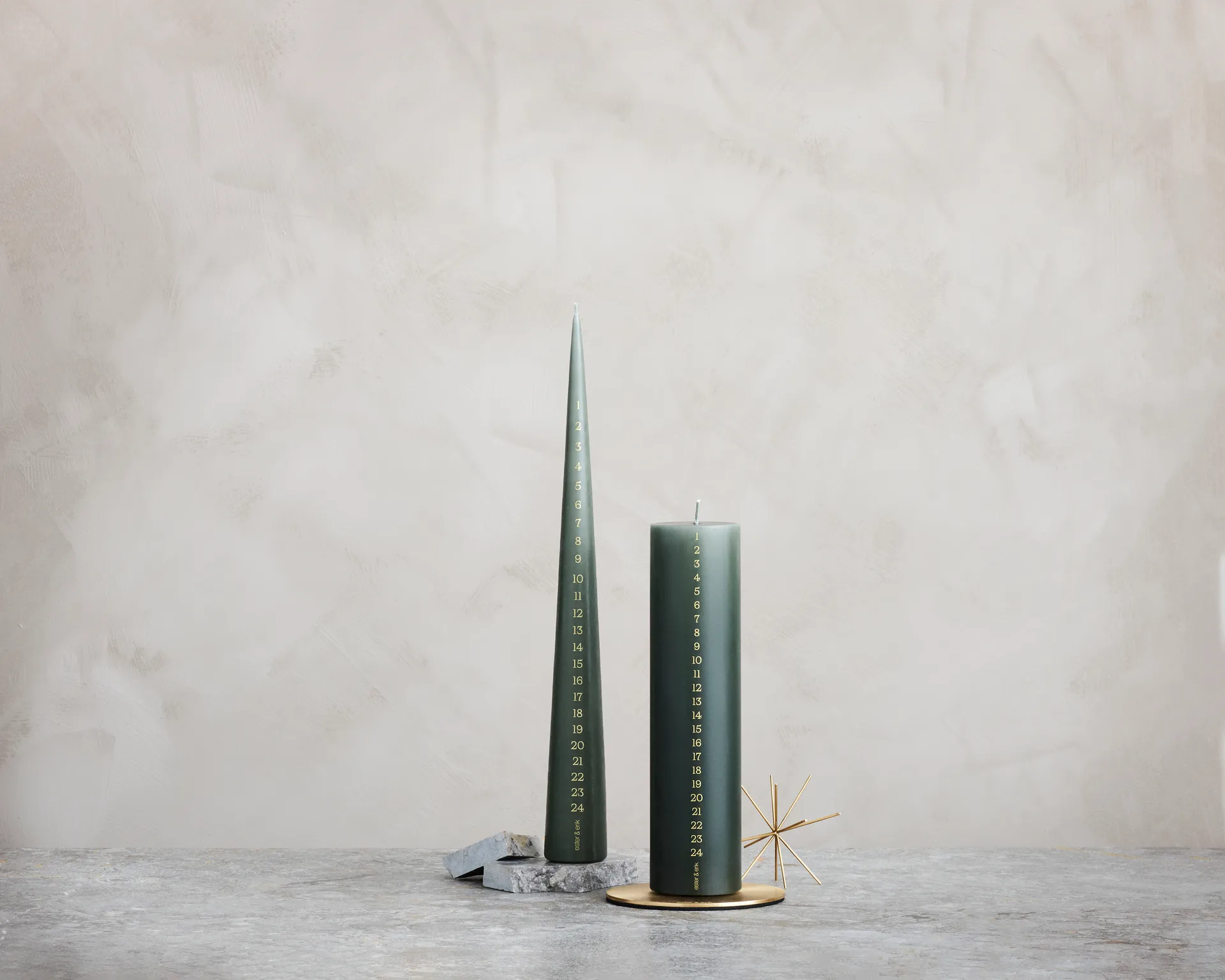 ester & erik kalenderljus 37 cm, 60 noble pine ester & erik