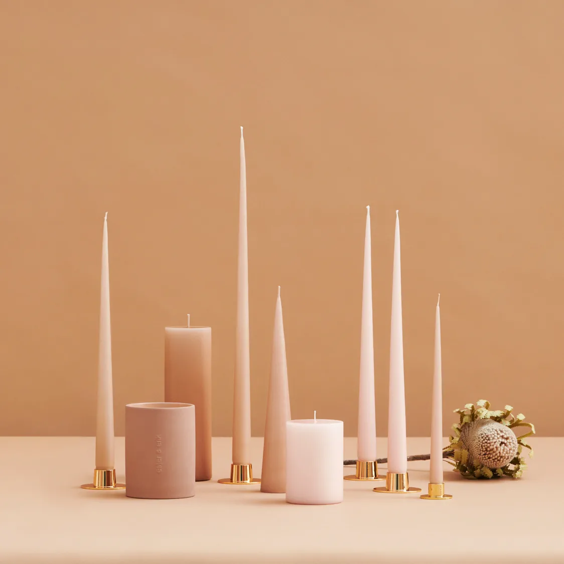 ester & erik konljus 37 cm 2-pack matt, Ice latte 11 ester & erik