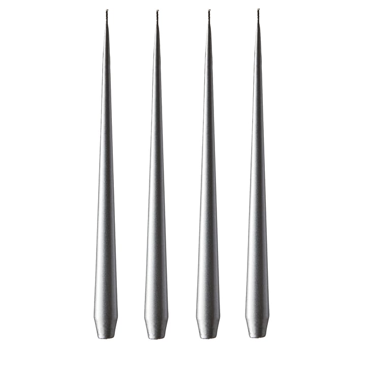 ester & erik ljus 32 cm 4-pack metallic - Silver - Ester & erik