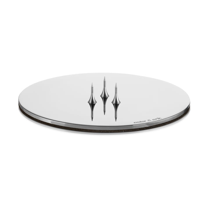 ester & erik ljusfat Ø9 cm blank - Silver - Ester & erik