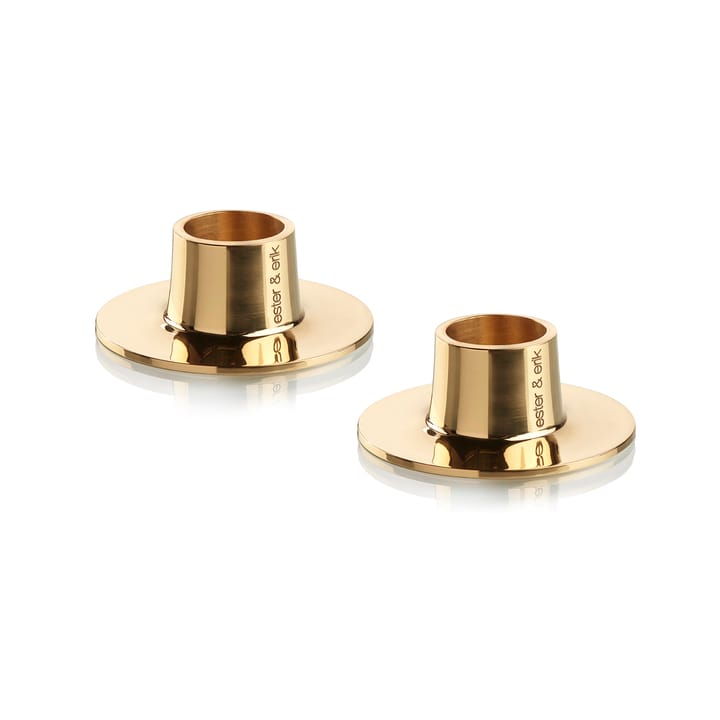 ester & erik ljusstake blank 2-pack - Guld - Ester & erik